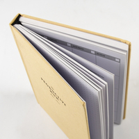 Carnet de luxe en lin à couverture rigide, plastification, impression offset, reliure cousue, étiquette privée, impression personnalisée de papeterie et de planificateurs