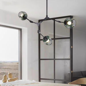 İskandinav yaratıcı oturma odası kolye lambaları Modern Minimalist kişilik altın atmosfer yemek yatak cam kolye işıkları - Product Image 5