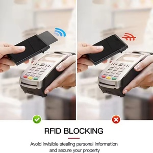 Tilonstar tc100p Slimline túi nhôm truy cập thẻ tín dụng <span class=keywords><strong>Wallet</strong></span> Pop Up RFID chủ thẻ cho nam giới - Product Image 4