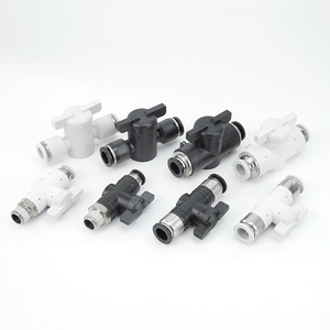 Vanne à main pneumatique en plastique Zoni Buc 8 4 6 10 12, raccord rapide pour tuyau d'air, vanne à boisseau sphérique manuelle - Product Image 2