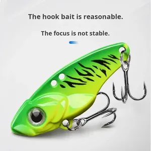 Leurre de pêche VIB en métal, leurre dur vibrant coulant 3,5g-15g, cuillère crankbait avec hameçons triples pour la pêche en eau douce et salée - Product Image 3