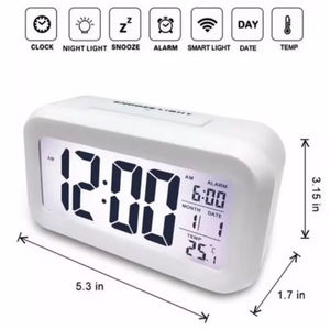Réveil numérique intelligent pour enfants avec fonction Snooze, affichage de l'heure, du calendrier et de la température, sublimation, pour bureau - Product Image 2