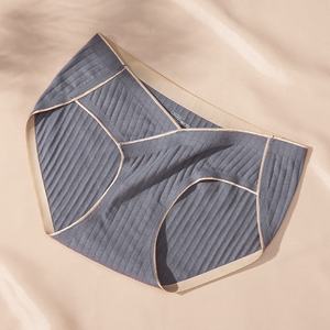 859# Culotte de Maternité Respirante en Fil de <span class=keywords><strong>Coton</strong></span> Taille Moyenne, Culotte de <span class=keywords><strong>Grossesse</strong></span> Femme Sans Couture Forme en V - Product Image 4