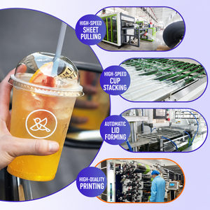 แก้วกาแฟพลาสติกแบบใช้แล้วทิ้งขนาด 16 ออนซ์ สำหรับสัตว์เลี้ยง พิมพ์โลโก้ได้ แก้วน้ำแข็งใส ชานมไข่มุก ชามะนาวเย็น พร้อมฝาปิด - Product Image 5