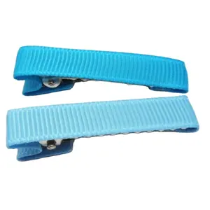 Polyester zilveren Chinese stijl kinder DIY effen haarclips met klemmen en strikjes - Product Image 1