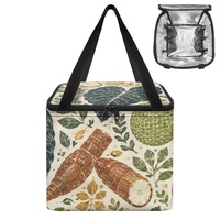 Sac à lunch isotherme portable avec motif Tropical Harvest et doublure en feuille métallisée épaisse
