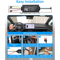 Kit de câblage micro USB pour caméra embarquée 12V-24V vers 5V 3A avec fusible et déclencheur, surveillance de stationnement 24H, protection contre les basses tensions pour DVR de voiture