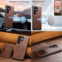 Étui portefeuille magnétique texturé en cuir PU avec support de chargement sans fil, personnalisé, directement de l'usine OEM/ODM, pour Samsung Série S