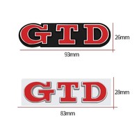 Autocollant en métal 3D pour logo de voiture GTD, lettres adhésives, emblème GTD pour Volkswagen VW Golf POLO Golf 4 5 6 MK4 MK5 MK6 Accessoires