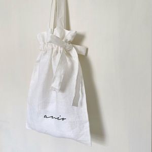 Hot Selling Cotton Muslin <b>Drawstring</b> <b>Pouch</b> Customized Logo Printing Cotton Dust <b>Pouch</b> With Tote - Product Image 2