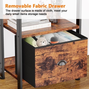 Estantería rústica multicapa adecuada para niños, soporte de exhibición para sala de estar para dormitorio, balcón, suelo de baño, madera hecha a mano - Product Image 4