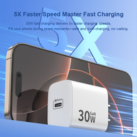 30W GAN USB Charger PD Adapter PD 3.0 Pengisi Daya Cepat untuk Samsung untuk Xiaomi untuk iPhone 15 16 Ponsel