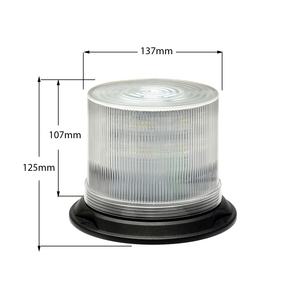 Feu d'avertissement transparent bicolore <span class=keywords><strong>blanc</strong></span> ambré Le dôme extérieur lisse permet de protéger la lentille intérieure Base en aluminium de la balise d'avertissement robuste - Product Image 2