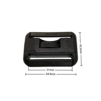 Hebilla Táctica de Plástico POM de Alta Resistencia, Hebilla de Liberación Rápida Sin Metal, Hebilla de Bloqueo Deslizante para Cinturón de Nailon de 38 mm, Equipo para Exteriores