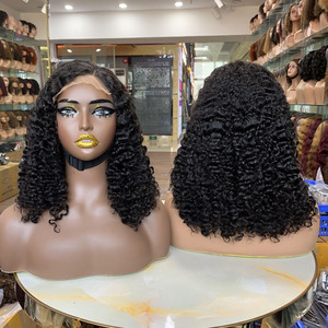 Hot Selling <b>Wigs</b> For Women 14 Inch 5x5 Lace Frontal Burmese Curl <b>Wig</b> Raw Vietnamese Hair <b>Wig</b> Lightweight Breathable Lace - Product Image 4