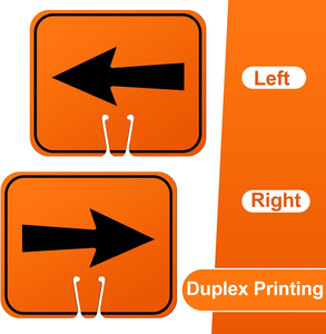 Panneaux de signalisation routière orange pour dérivation, cônes directionnels avec flèches <span class=keywords><strong>gauche</strong></span>/droite, haute visibilité, étanches, pour travaux extérieurs - Product Image 2