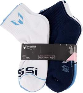 मेसी लड़कों 100% कपास टखने के मोजे 6-पैक बुना आरामदायक जीवन शैली डिजाइन पत्र पैटर्न वसंत के लिए नरम स्ट्रेची - Product Image 6