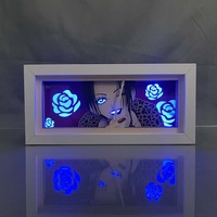 Anime Lightbox Nana Osaki pour chambre d'enfant Décoration Manga Veilleuse LED Nana Osaki Paper Cut Shadow 3d Light Box Lampe de bureau ZDD 53-89