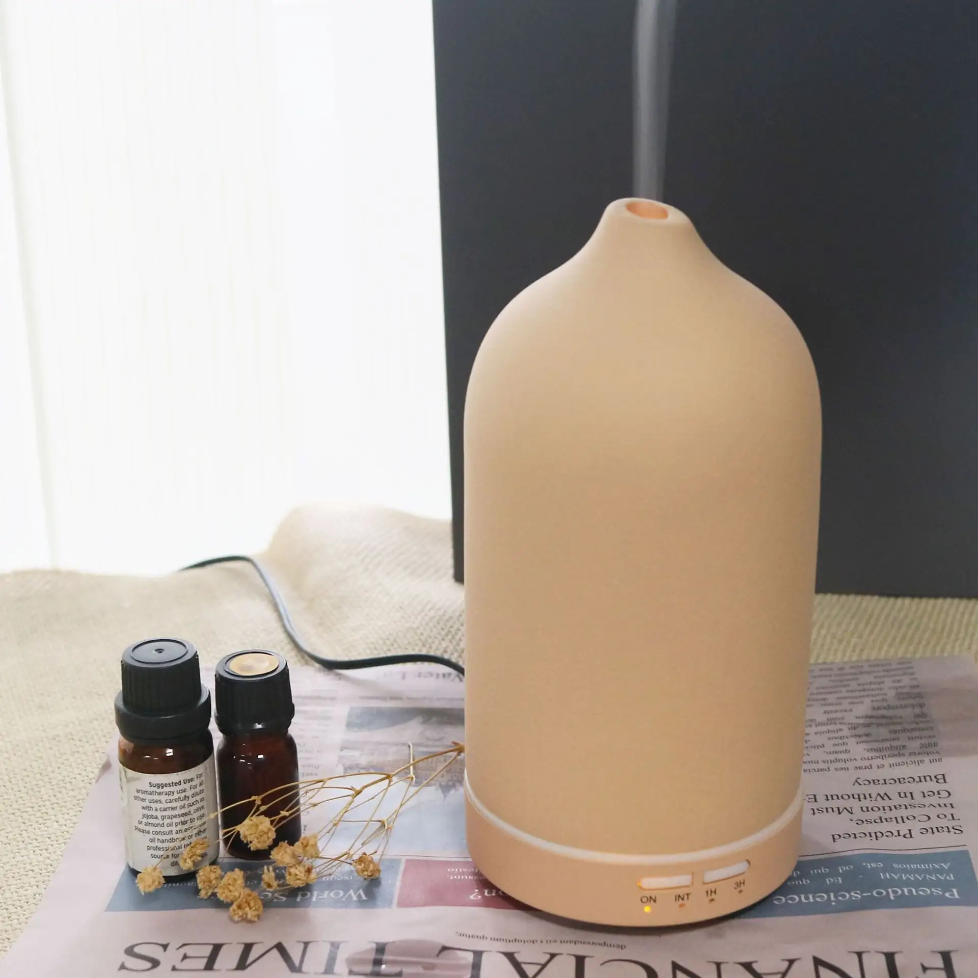 Difusor de aroma de cerâmica de 100ml, óleo essencial para difusores em casa, escritório e óleo essencial