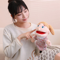 Vente en gros de marionnettes à main en peluche singe sauvage de dessin animé mignon personnalisables pour les enfants