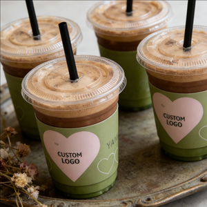 Vasos de café de plástico de 16 oz con tapas y pajitas, vasos de café desechables de plástico duro para llevar, para uso en cafeterías. - Product Image 2