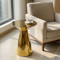 SAMKAI Socle cylindrique en acier inoxydable pour présentoirs d'événements, plateforme de présentation, mobilier d'hôtel moderne, salon