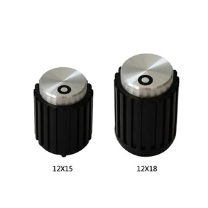 Perilla de Control de Audio KYZ12-18-6.4 de 6.4mm con Tornillo, Perilla Vintage de Plástico y Aluminio, Perillas de Volumen UREI - Product Image 3