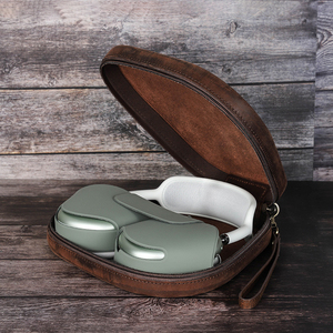 Estuche de Cuero Genuino de Lujo a Prueba de Agua con Logotipo Personalizado para AirPods Max 2, Protección y Carga Inalámbrica - Product Image 6