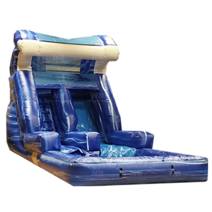 Rental Adult Tropical Theme Beach Party Double Lane <b>Inflatable</b> Water Slide With PVC Material and 3-Year Warranty for Backyard Do - Product Image 1