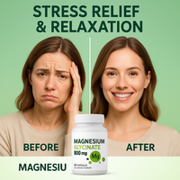 Cápsulas de Glicinato de Magnesio 500mg Alta Potencia para Adultos, 60 Unidades, Hombres y Mujeres, Apoyo Inmunológico, Sueño y Estrés