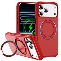 Funda Magnética Transparente de Lujo JUNBO con Anillo y Soporte para iPhone 17 18 16 15 14 Pro Max, Carcasa Antigolpes de TPU y PC