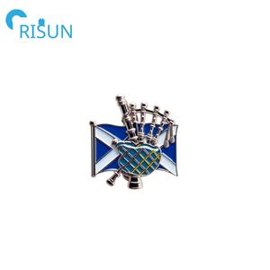 Fabrication personnalisée de broches de cornemuse en émail broche écossais écossais cornemuse tartan kilt épinglette écossais cornemuse badge - Product Image 2