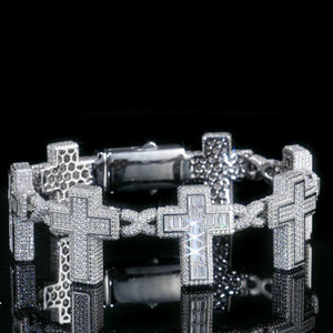 Erkek lüks ince iç içe yüzük in 9K/14K/18K altın ile Lab yetiştirilen Diamonds buzlu Out Hip Hop tarzı özel mektup küba yüzükler - Product Image 1