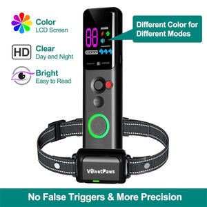 Collar de entrenamiento para ladridos de perros personalizado de fábrica con control remoto 1600 pies recargable IP67 impermeable E-Collar con bloqueo de seguridad - Product Image 4