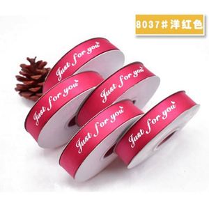 Customized 3D Embossed Printed Double Faced Satin Gift <b>Ribbon</b> 1" Polyester Logo High Tenacity 196 Colors Customizable Width 7-15 - Product Image 4