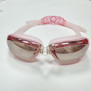 Professionelle Schwimmbrille für Erwachsene mit UV400 Blau-Weiß Gehärteten Gläsern Silberbeschichtung Antibeschlag Surf-Ohrstöpsel Box-Design - Product Image 2