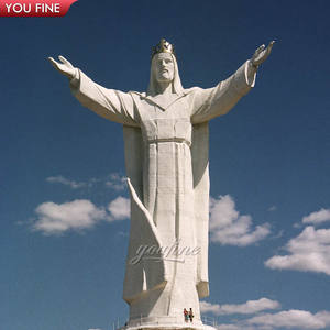 Estatua <span class=keywords><strong>de</strong></span> mármol natural tallada a mano grande al aire libre <span class=keywords><strong>de</strong></span> <span class=keywords><strong>Dios</strong></span> <span class=keywords><strong>Jesucristo</strong></span> en venta - Product Image 2