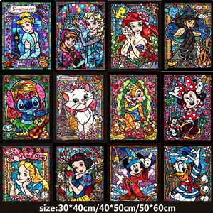 Pintura de Diamantes 5D Songwoo Art, Personaje de Dibujos Animados de Princesa, Bordado de Diamantes Redondos DIY, Decoración del Hogar, Kit de Pintura de Diamantes - Product Image 1