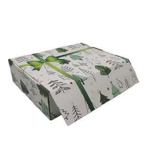 Corrugated board Custom Design Christmas Gift Box Custom Print Paper Flip Up Gift Box