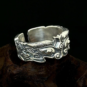 Anello BOCAI la Bestia che Attira la Ricchezza, Anello in Argento S925 per Uomo, Gioielli Hip-Hop Punk, Regalo di Natale, Porta Fortuna - Product Image 3