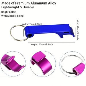 Custom Laser Logo Colorful Metal Bottle Opener Keychain Multifunctional Portable Aluminum Alloy <b>Beer</b> Bottle Opener - Product Image 2