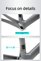 Cadre de vélo de course aérodynamique R5 en fibre de carbone, frein à disque, axe traversant, câblage interne, 12 vitesses, 700c, pour hommes et femmes, vente en gros