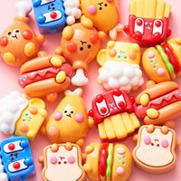 Nuevo pollo pierna fuerte dibujos animados comida juego resina accesorios teléfono móvil caso DIY encanto cuentas