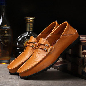 Chaussures plates en cuir décontractées pour hommes de haute qualité, <span class=keywords><strong>marque</strong></span> de mode, mocassins formels, chaussures habillées, chaussures à enfiler - Product Image 3