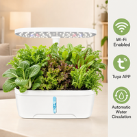 12 pods, commande par application Tuya, jardin hydroponique d'intérieur, mini jardin intelligent, hydroponie, LED à spectre complet, produit intelligent