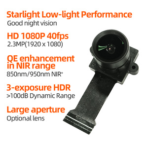 Módulo de Cámara de Vigilancia con Visión Nocturna Starlight NIR 1080P OS02C10 120dB Ultra-HDR para Reconocimiento Facial/Iris con IA - Product Image 2