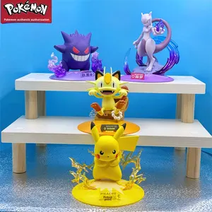 Figurines officielles Pokémon en PVC Pikachu Gengar Mewtwo Eevee Snorlax Cadeau d'anniversaire Décoration de bureau Jouet de dessin animé Ornement - Product Image 4