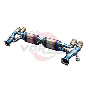 ระบบท่อไอเสียแบบวาล์ว Vortex Blue Burnt Titanium Valved Exhaust System Headers Catback สำหรับ Porsche 911 Carrera 991.2 991 3.0T Turbo ชุดแต่ง - Product Image 5
