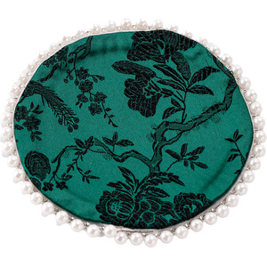 Posavasos de brocado estilo chino con cuentas, accesorio de algodón para la ceremonia del té, tapete retro zen para mesa de té, nuevo estilo chino - Product Image 5