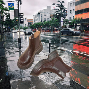 Botas Chelsea Vintage de Piel Auténtica con Suela de Goma, Estilo Británico, Botines para Mujer para Todas las Temporadas - Product Image 3